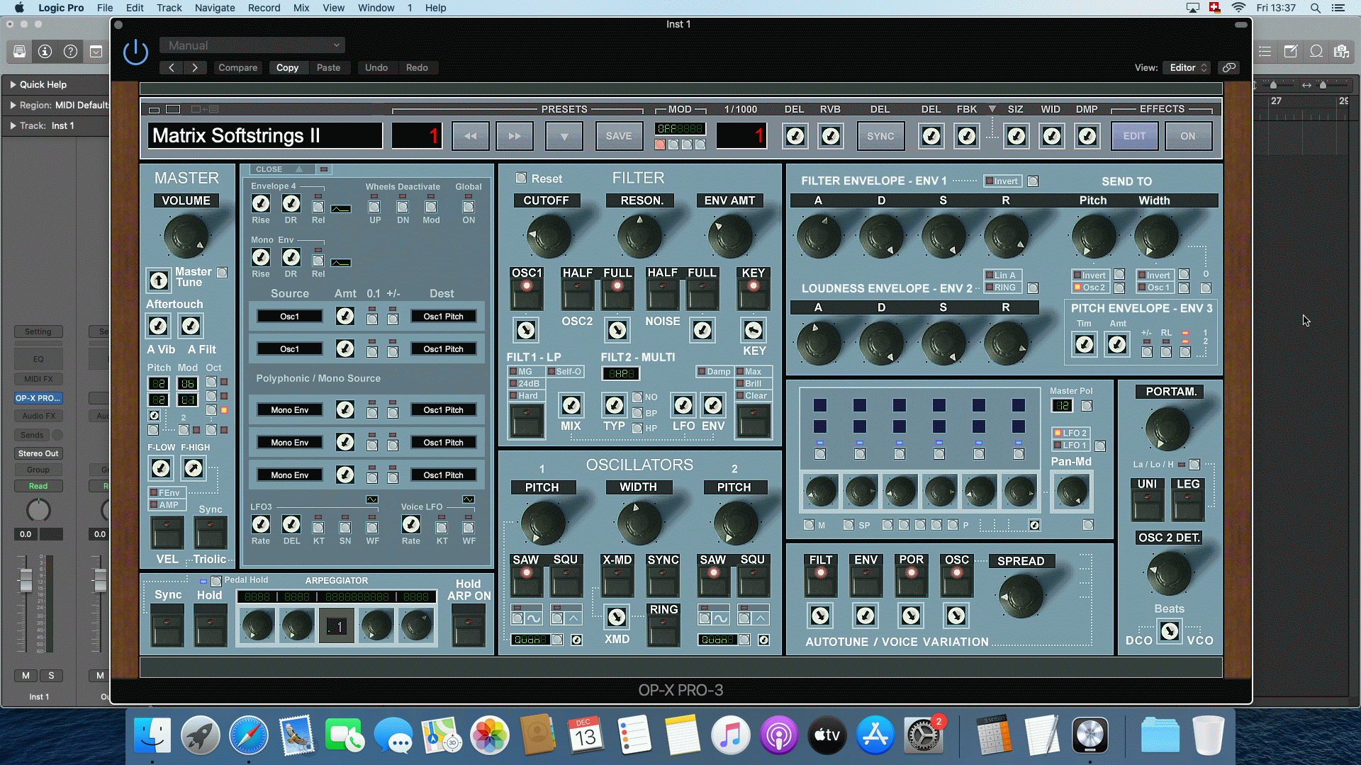 OP-X PRO-3 blue skin large in Logic
