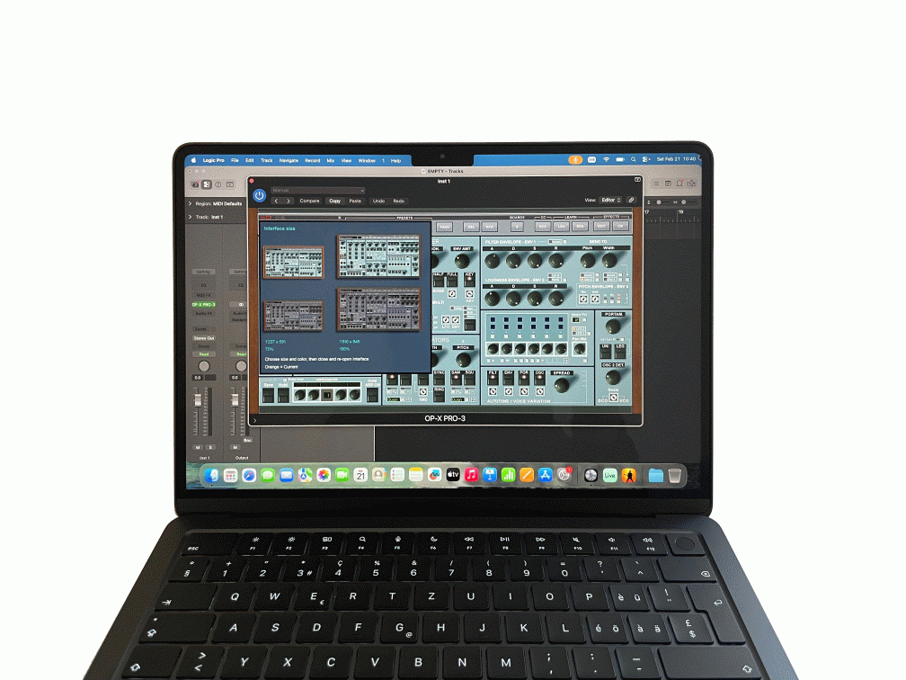 OP-X PRO-3 Programmer's Edition GUI-Switcher - MacBook Air M4